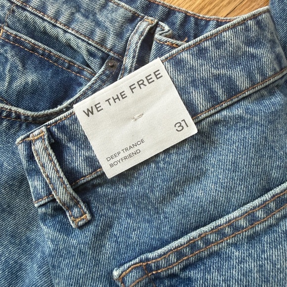 Free People We The Free Deep Trance Dropped Boyfriend Jeans 31 NWT READ - Picture 4 of 6